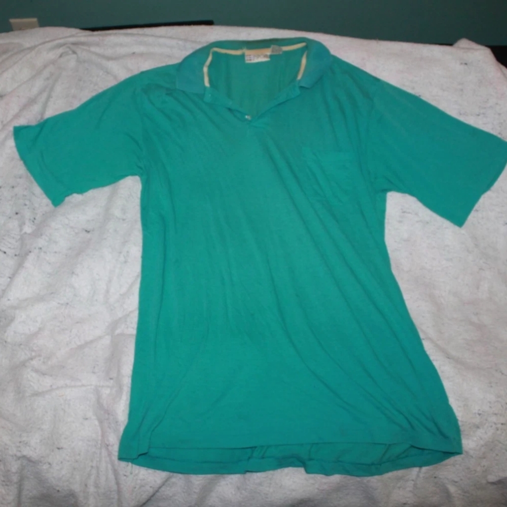 Vintage Trent Sport Men's Light Green Short Sleeve Golf Polo Shirt Size XXL